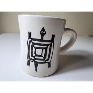 PIPESTONE "Ancient Mimbrano Indian" Coffee Mug Square Turtle